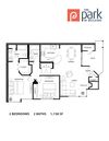 Park in Belleview Apartments Two Bedroom Two Bathroom Floorplan